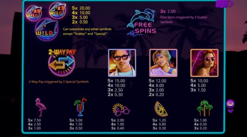 Играть Miami Nights от Booming в казино 1Win