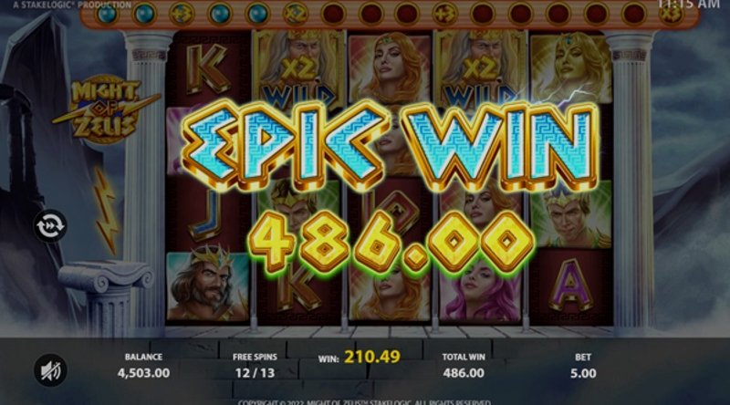 Играть Might of Zeus от Stakelogic в казино 1Win