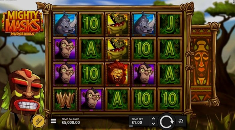 Играть Mighty Masks от Hacksaw в казино 1Win