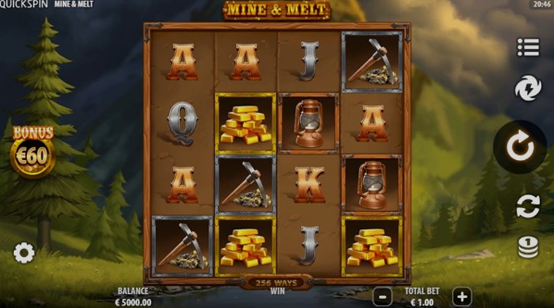 Играть Mine and Melt от Quickspin в казино 1Win
