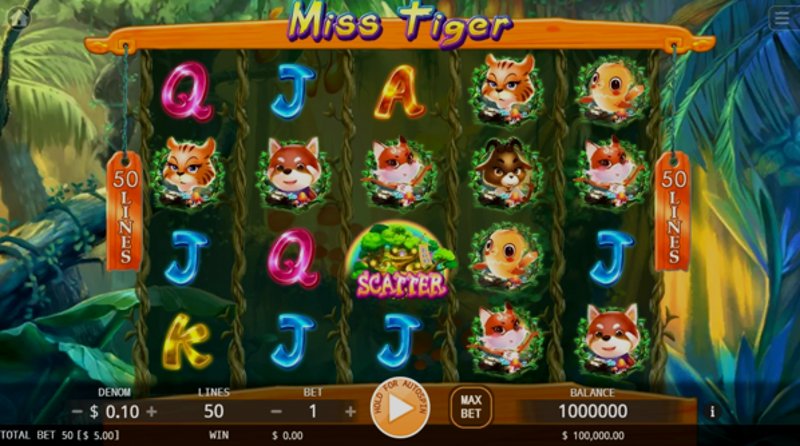 Играть Miss Tiger от Kagaming в казино 1Win