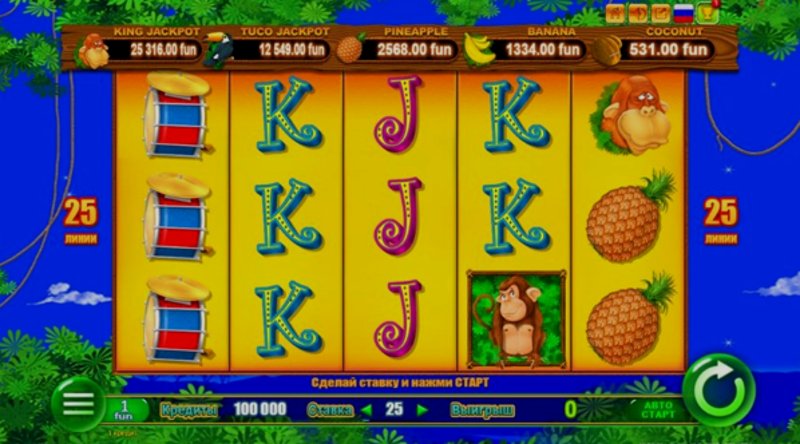 Играть Monkey Jackpot от Belatra в казино 1Win
