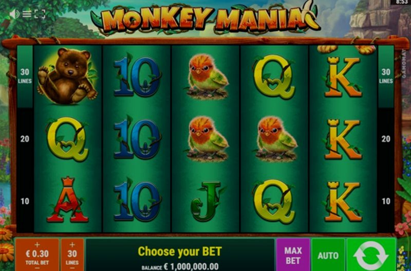 Играть Monkey Mania от Gamomat в казино 1Win