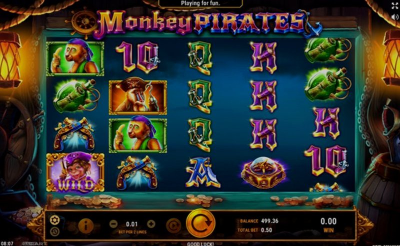 Играть Monkey Pirates от Gameart в казино 1Win