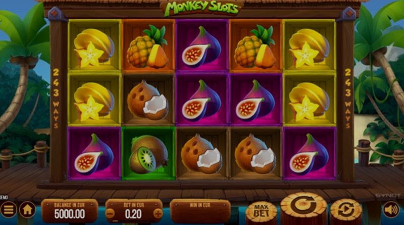 Играть Monkey Slots от Synot в казино 1Win