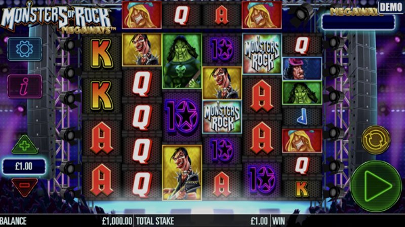 Играть Monsters of Rock Megaways от Spinplay в казино 1Win