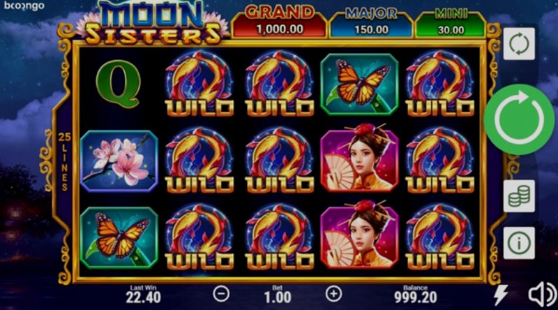Играть Moon Sisters от Booongo в казино 1Win