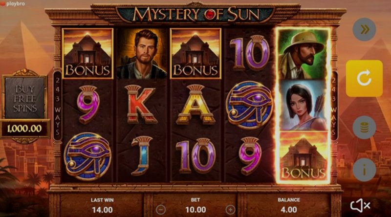 Играть Mystery of Sun от Playbro в казино 1Win