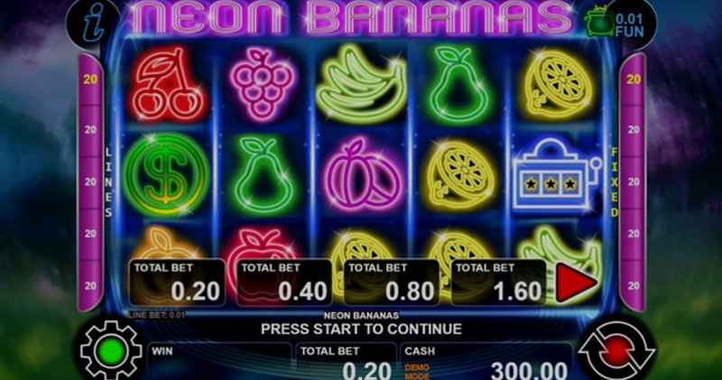 Играть Neon Bananas от Ct Interactive в казино 1Win