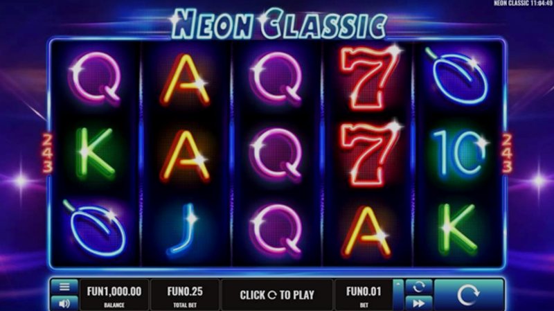 Играть Neon Classic от Platipus в казино 1Win