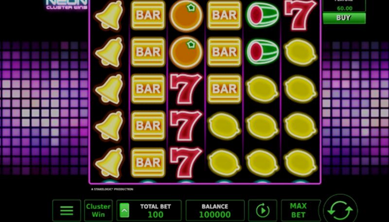 Играть Neon Cluster от Stakelogic в казино 1Win