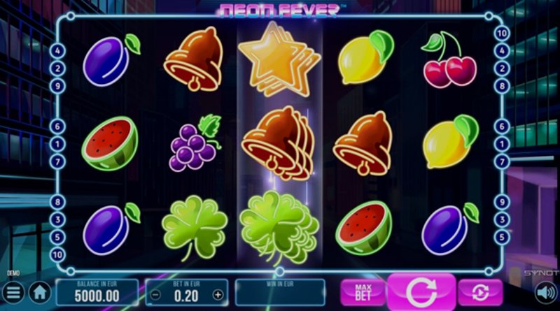 Играть Neon Fever от Synot в казино 1Win