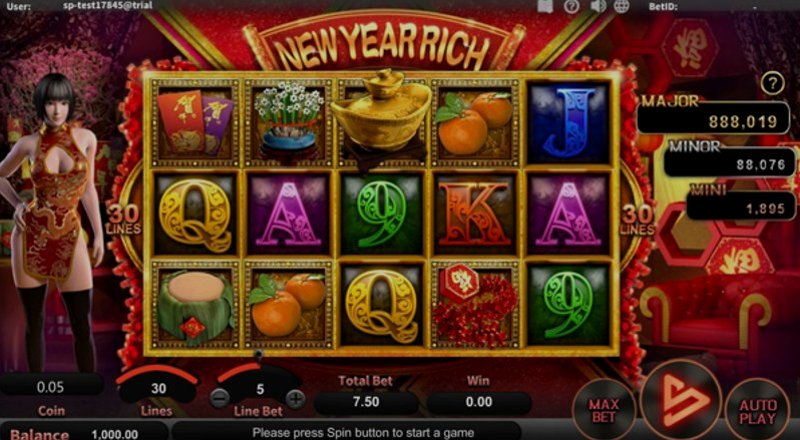 Играть New Year Rich от Simpleplay в казино 1Win