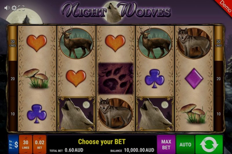 Играть Night Wolves от Gamomat в казино 1Win