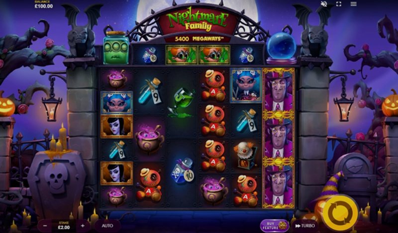 Играть Nightmare Family Megaways от Red Tiger в казино 1Win
