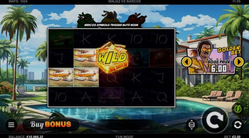 Играть Ninjaz vs Narcos от Kalamba в казино 1Win