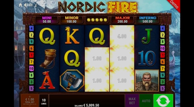 Играть Nordic Fire от Gamomat Standard в казино 1Win