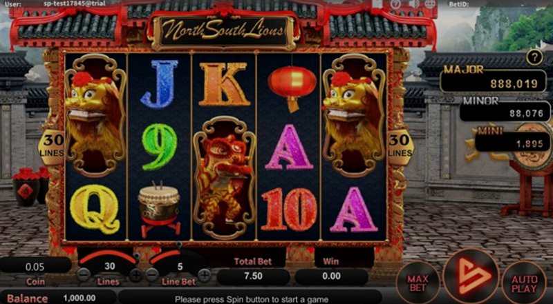 Играть North South Lions от Simpleplay в казино 1Win
