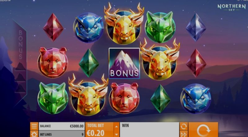 Играть Northern Sky от Quickspin в казино 1Win