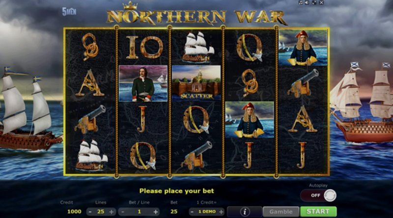 Играть Northern War от 5 Men Gaming в казино 1Win