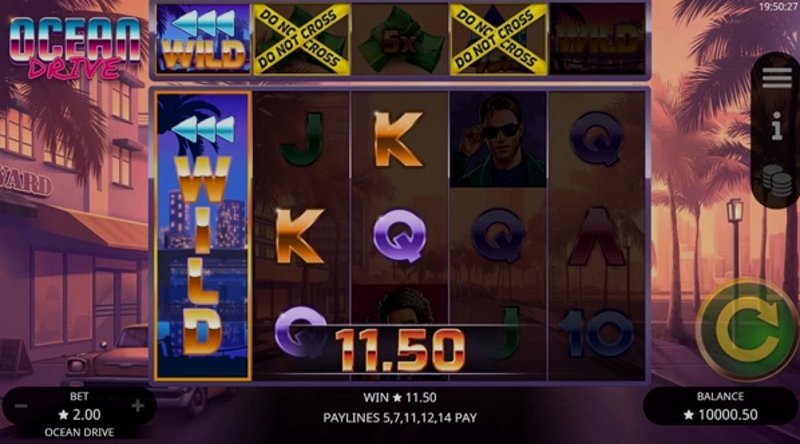 Играть Ocean Drive от Booming в казино 1Win
