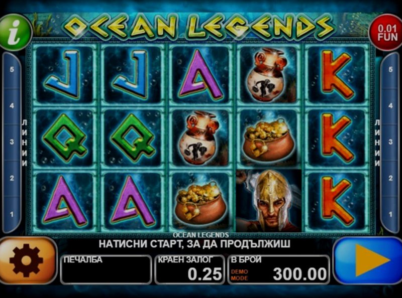 Играть Ocean Legends от Ct Interactive в казино 1Win