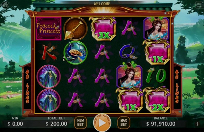 Играть Peacock Princess Lock 2 Spin от Kagaming в казино 1Win