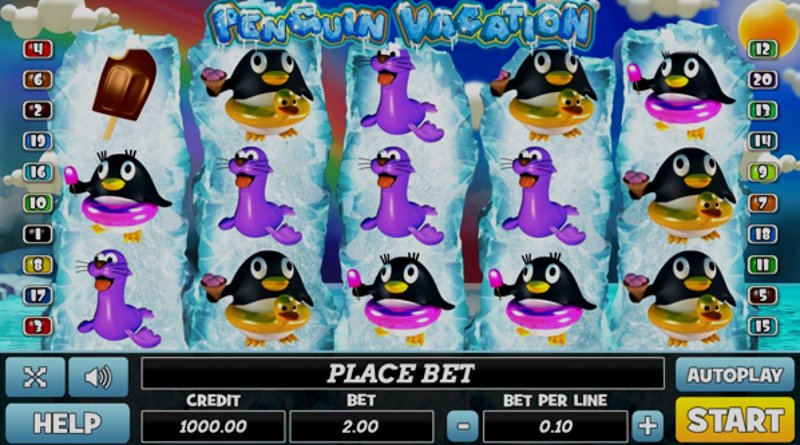 Играть Penguin Vacation от Play Pearls в казино 1Win