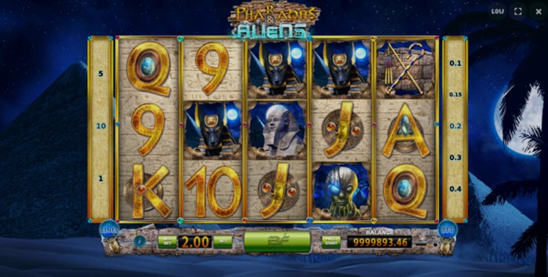 Играть Pharaohs and Aliens от Bf Games в казино 1Win