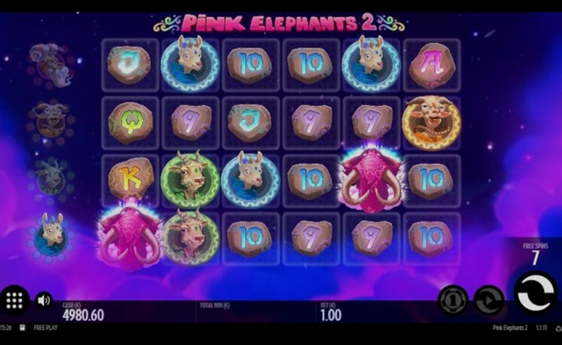 Играть Pink Elephants 2 от Thunderkick в казино 1Win