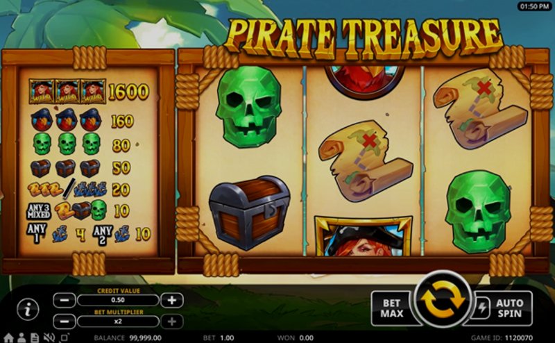 Играть Pirate Treasure от Swintt в казино 1Win