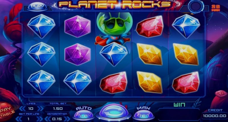 Играть Planet Rocks от Groove в казино 1Win