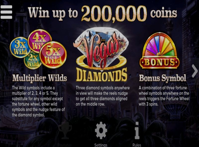 Играть Vegas Diamonds от Elk в казино 1Win