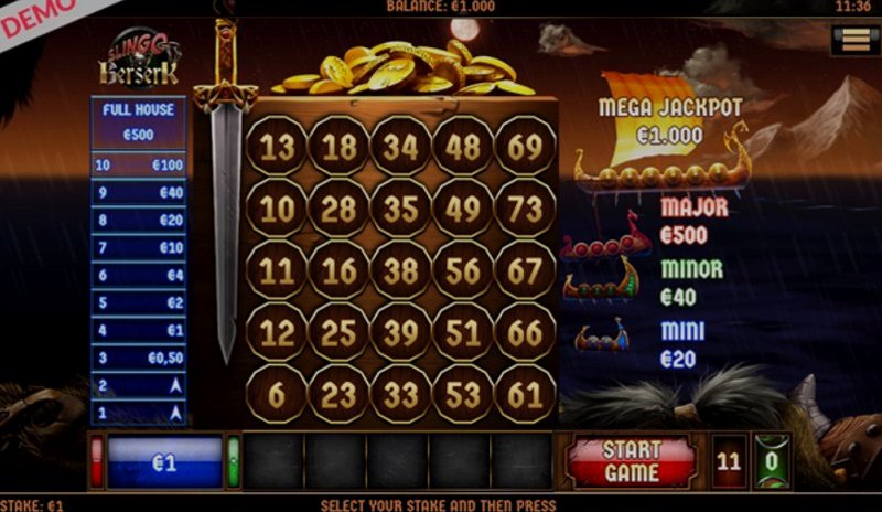 Играть Slingo Berserk от Slingo в казино 1Win