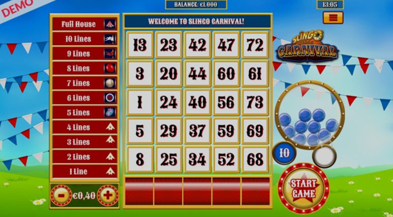 Играть Slingo Carnival от Slingo в казино 1Win