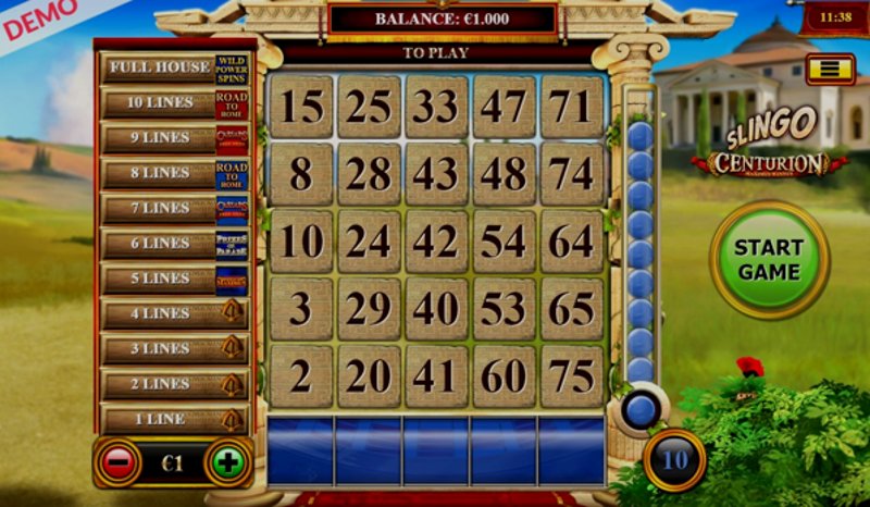 Играть Slingo Centurion от Slingo в казино 1Win