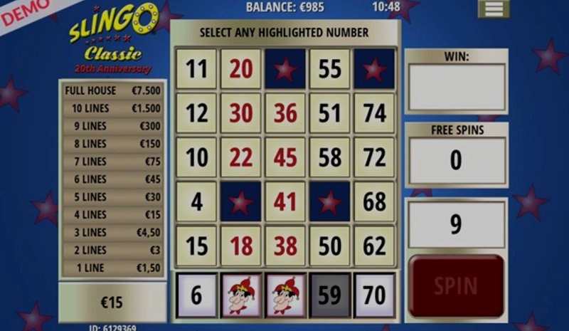 Играть Slingo Classic от Slingo в казино 1Win
