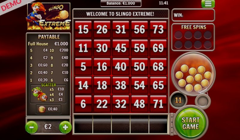 Играть Slingo Extreme от Slingo в казино 1Win