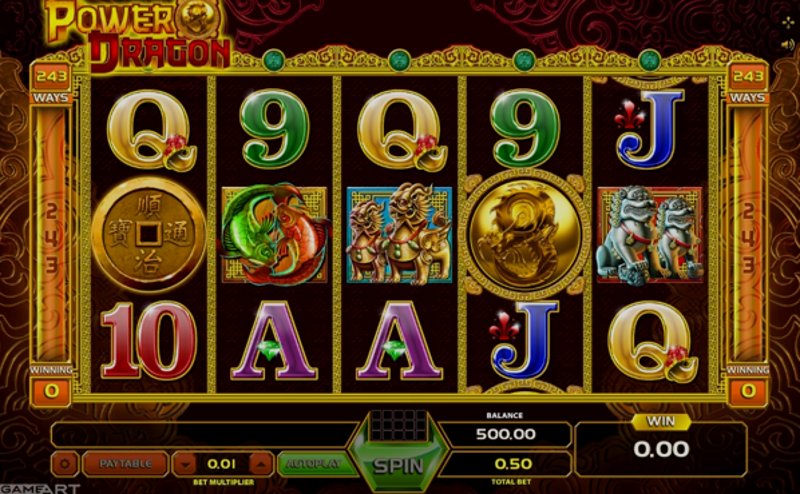 Играть Power Dragon от Gameart в казино 1Win
