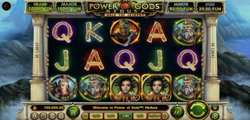 Играть Power of Gods: Medusa от Wazdan в казино 1Win