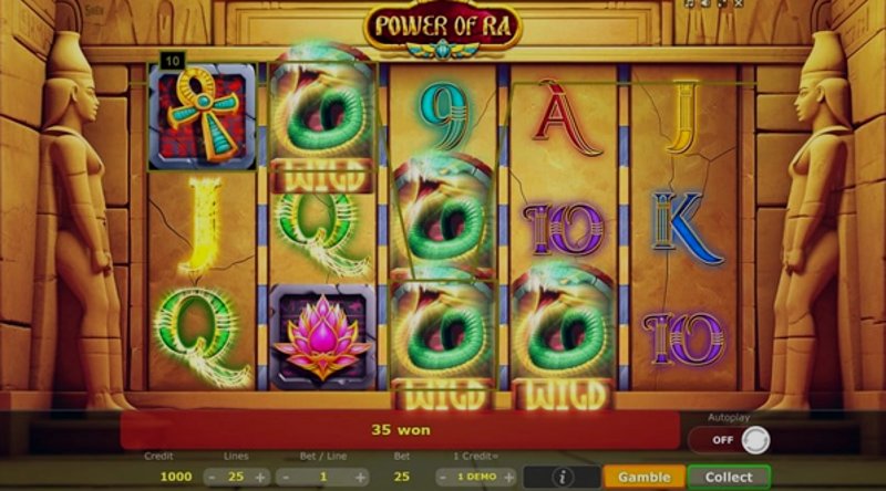 Играть Power of Ra от 5 Men Gaming в казино 1Win