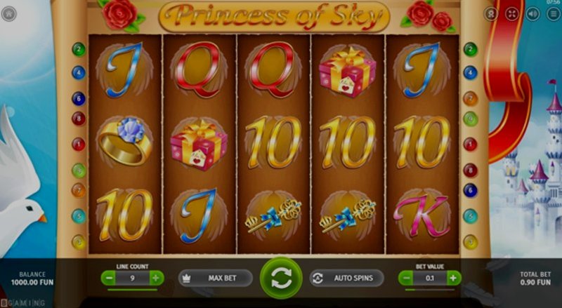 Играть Princess of Sky от Bgaming в казино 1Win