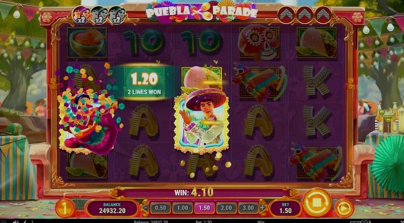 Играть Puebla Parade от Playn Go в казино 1Win