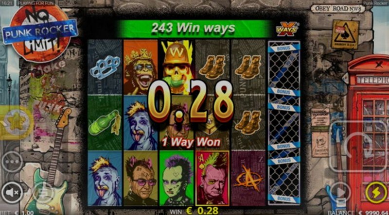 Играть Punk Rocker от No Limit City в казино 1Win
