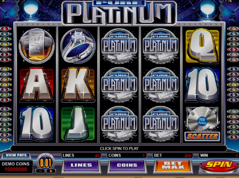 Играть Pure Platinum от Microgaming в казино 1Win
