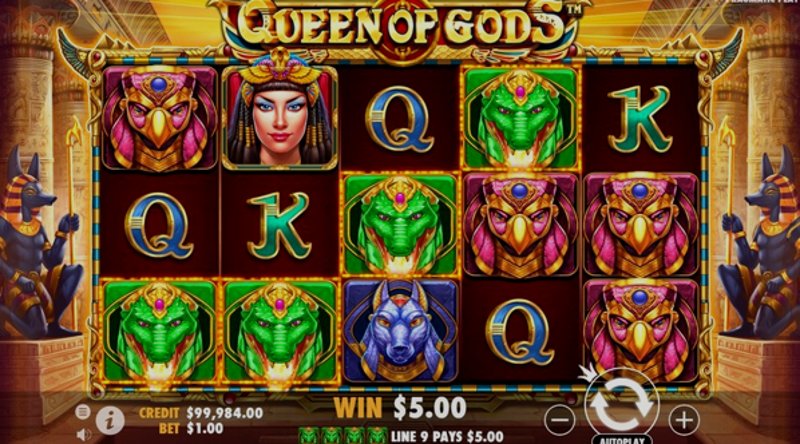 Играть Queen of Gods от Pragmatic в казино 1Win