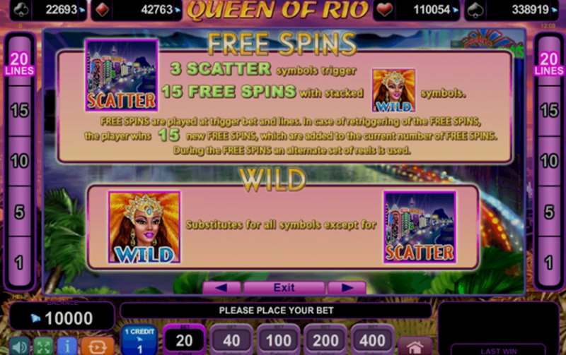 Играть Queen of Rio от Amusnet Interactive в казино 1Win