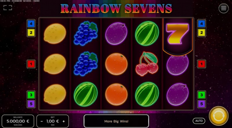 Играть Rainbow Sevens от Fazi в казино 1Win