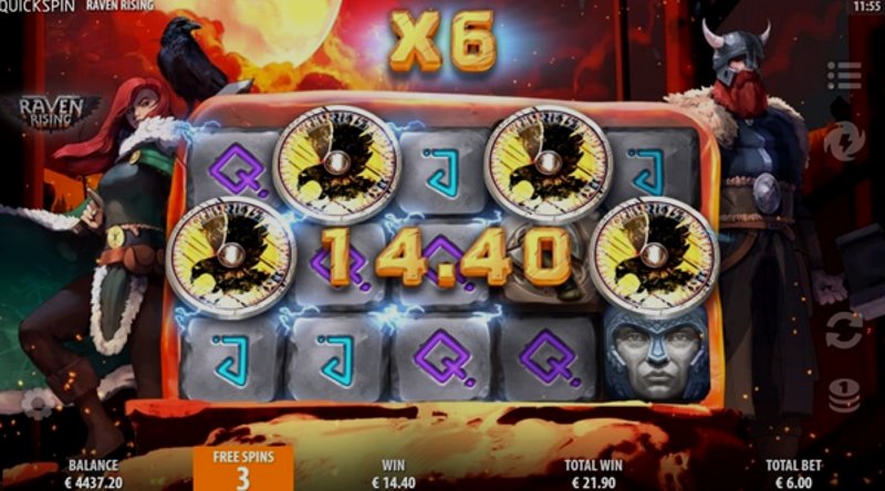 Играть Raven Rising от Quickspin в казино 1Win