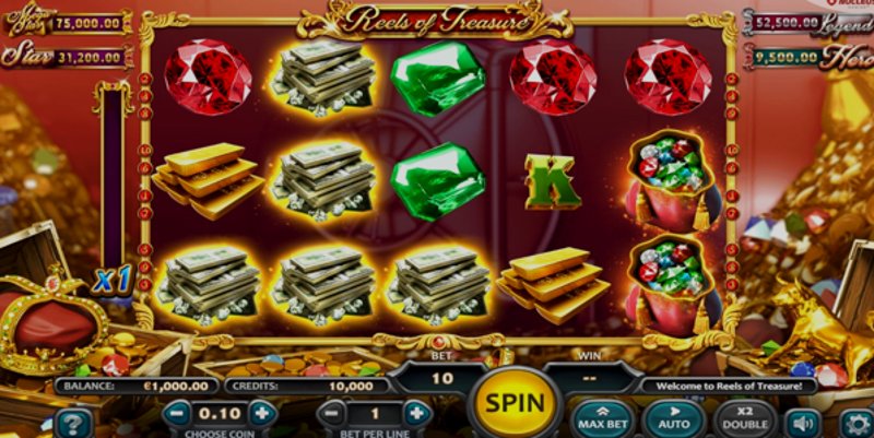 Играть Reels of Treasure от Nucleus Gaming в казино 1Win